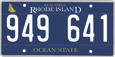 RI license plate 949641