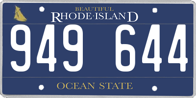 RI license plate 949644