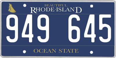 RI license plate 949645