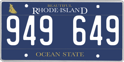 RI license plate 949649