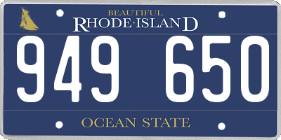 RI license plate 949650