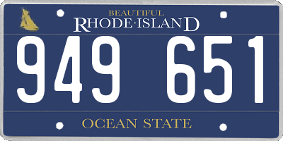 RI license plate 949651