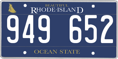 RI license plate 949652