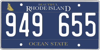 RI license plate 949655