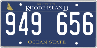 RI license plate 949656