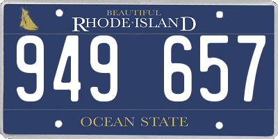 RI license plate 949657