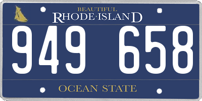 RI license plate 949658