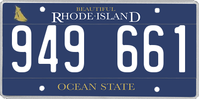 RI license plate 949661