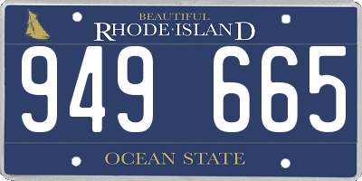 RI license plate 949665