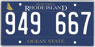 RI license plate 949667