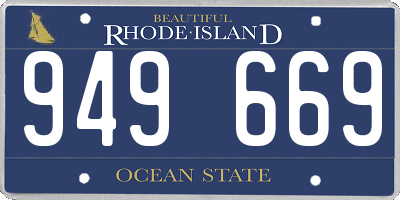 RI license plate 949669