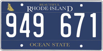 RI license plate 949671