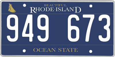 RI license plate 949673