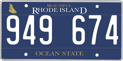 RI license plate 949674