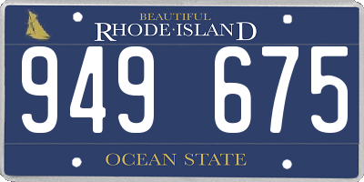 RI license plate 949675