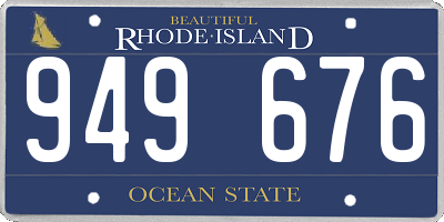 RI license plate 949676