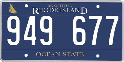 RI license plate 949677