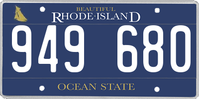 RI license plate 949680