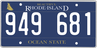 RI license plate 949681
