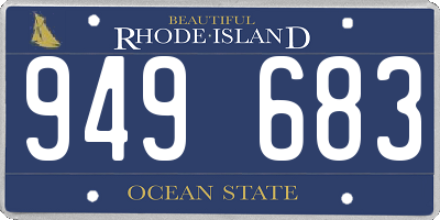 RI license plate 949683