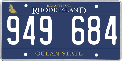 RI license plate 949684