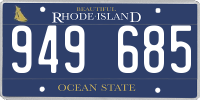 RI license plate 949685