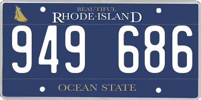 RI license plate 949686