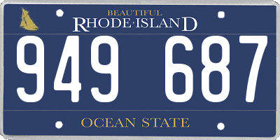 RI license plate 949687