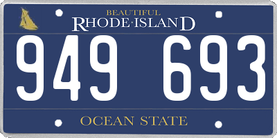 RI license plate 949693
