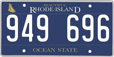 RI license plate 949696