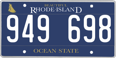 RI license plate 949698