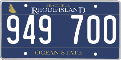 RI license plate 949700