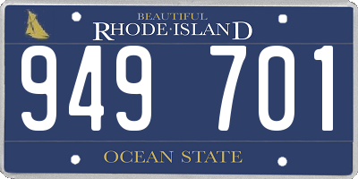 RI license plate 949701
