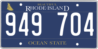 RI license plate 949704