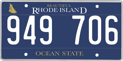 RI license plate 949706