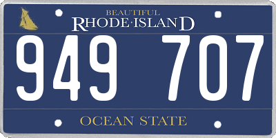 RI license plate 949707