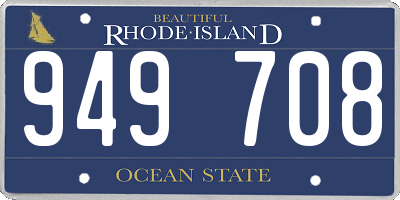 RI license plate 949708