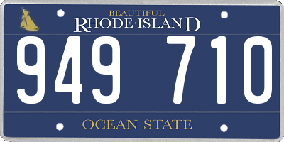 RI license plate 949710
