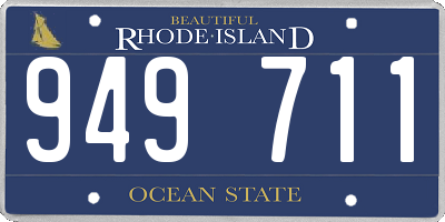 RI license plate 949711