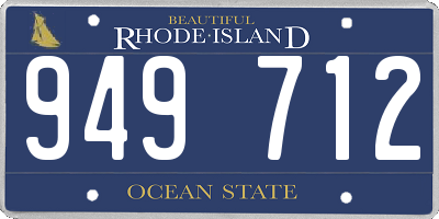 RI license plate 949712