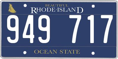 RI license plate 949717