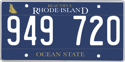 RI license plate 949720