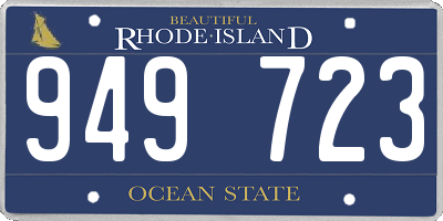 RI license plate 949723