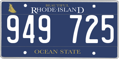 RI license plate 949725