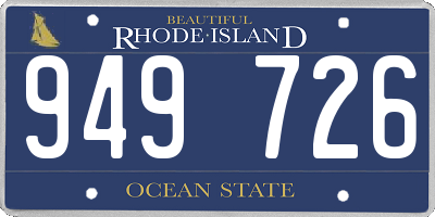 RI license plate 949726