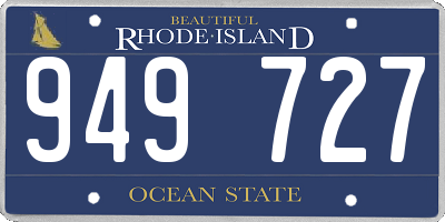 RI license plate 949727