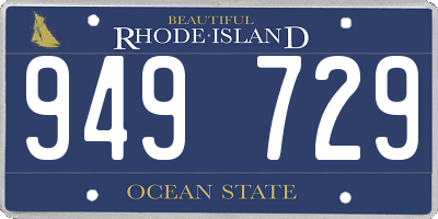 RI license plate 949729