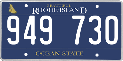 RI license plate 949730