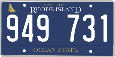 RI license plate 949731