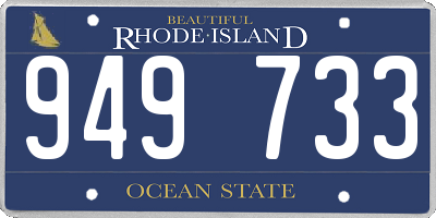 RI license plate 949733